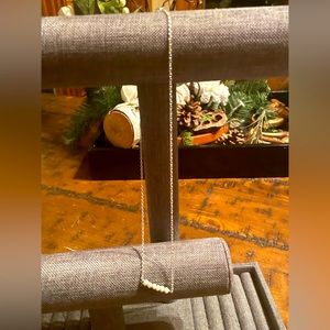 Silver necklace with tiny beads